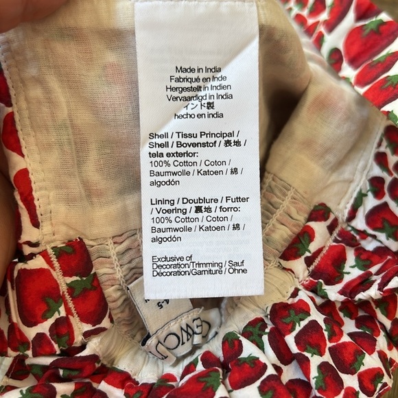 Crewcuts Girls Strawberry Summer Top Size 4-5 - Picture 7 of 7